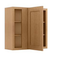 Square Corner Wall Blind Reversible Kitchen Cabinet SC3030 Shaker Toffee LessCare 30 in. width 30 in. height 12 in.