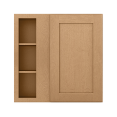 Square Corner Wall Blind Reversible Kitchen Cabinet SC3030 Shaker Toffee LessCare 30 in. width 30 in. height 12 in.
