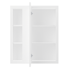 Square Corner Wall Blind Reversible Kitchen Cabinet SC3036 Alpina White LessCare 30 in. width 36 in. height 12 in.