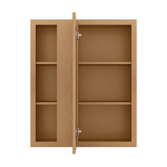 Square Corner Wall Blind Reversible Kitchen Cabinet SC3036 Shaker Toffee LessCare 30 in. width 36 in. height 12 in.