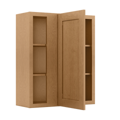 Square Corner Wall Blind Reversible Kitchen Cabinet SC3036 Shaker Toffee LessCare 30 in. width 36 in. height 12 in.