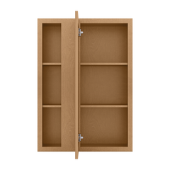 Square Corner Wall Blind Reversible Kitchen Cabinet SC3042 Shaker Toffee LessCare 30 in. width 42 in. height 12 in.