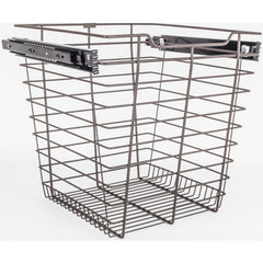 Dark Bronze Closet Pullout Basket with Slides 14"D x 17"W x 17"H