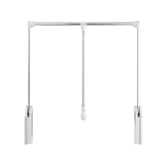 Polished Chrome Soft-close Expandable Wardrobe Lift for 33" - 48" Openings