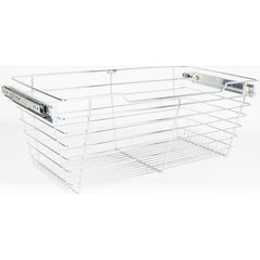 Chrome Closet Pullout Basket with Slides 14"D x 23"W x 11"H