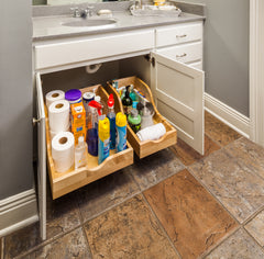 15" Wood High Back Rollout for Vanity Depth
