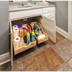 15" Wood High Back Rollout for Vanity Depth
