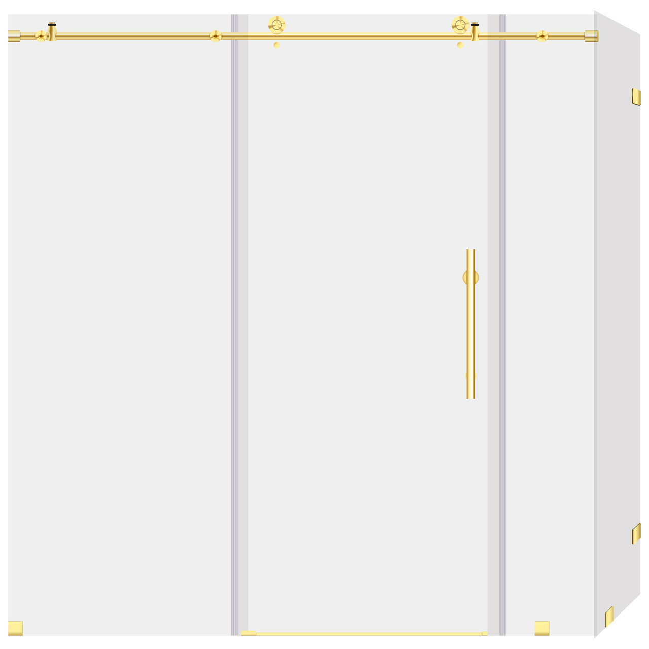  ULTRA-C 68-72 W x 76 H x 34 1/2 D Sliding Shower Enclosure in Brushed Gold