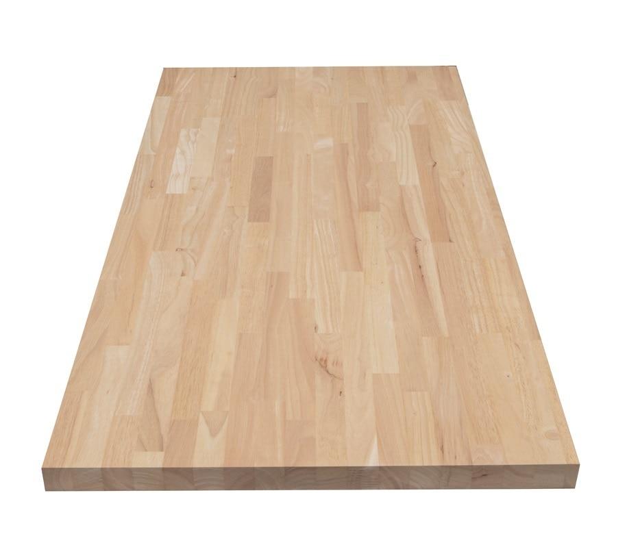 Unfinished Hevea 8 ft L x 25 in D x 1.5 in T Butcher Block Countertop