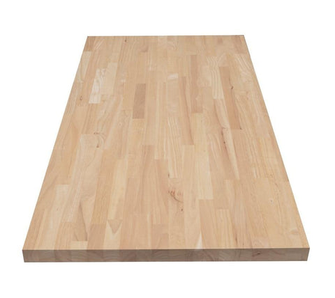 Unfinished Hevea 8 ft L x 25 in D x 1.5 in T Butcher Block Countertop