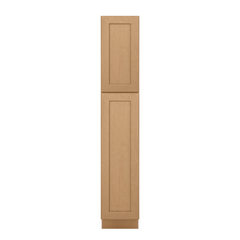 Utility Kitchen Cabinet U1584 Shaker Toffee LessCare 15 in. width 84 in. height 24 in. depth - Kitchen Cabinets