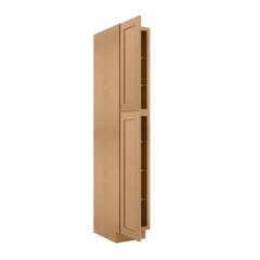 Utility Kitchen Cabinet U1590 Shaker Toffee LessCare 15 in. width 90 in. height 24 in. depth - Kitchen Cabinets