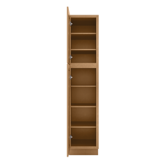 Utility Kitchen Cabinet U1884 Shaker Toffee LessCare 18 in. width 84 in. height 24 in. depth - Kitchen Cabinets