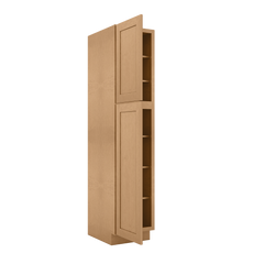 Utility Kitchen Cabinet U1884 Shaker Toffee LessCare 18 in. width 84 in. height 24 in. depth - Kitchen Cabinets