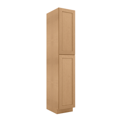 Utility Kitchen Cabinet U1896 Shaker Toffee LessCare 18 in. width 96 in. height 24 in. depth - Kitchen Cabinets