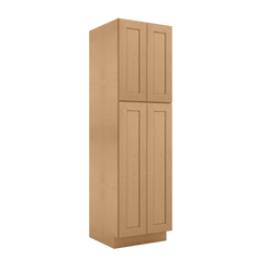 Utility Kitchen Cabinet U2484 Shaker Toffee LessCare 24 in. width 84 in. height 24 in. depth - Kitchen Cabinets