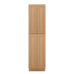 Utility Kitchen Cabinet U2496 Shaker Toffee LessCare 24 in. width 96 in. height 24 in. depth - Kitchen Cabinets
