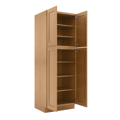 Utility Kitchen Cabinet U3084 Shaker Toffee 33’’W x 84’H x 24’’D - Kitchen Cabinets
