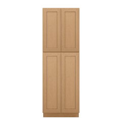 Utility Kitchen Cabinet U3090 Shaker Toffee LessCare 30 in. width 90 in. height 24 in. depth - Kitchen Cabinets