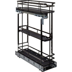 5" Black Nickel STORAGE WITH STYLE® Metal "No Wiggle" Soft-close Base Pullout