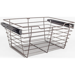 Dark Bronze Closet Pullout Basket with Slides 14"D x 23"W x 11"H