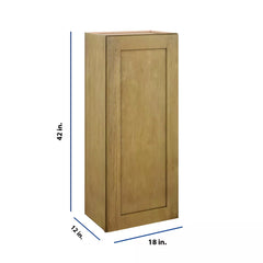 Modernform Cabinet Natural Shaker 18" W X 42" H X 12" D Single Door Wall Cabinet