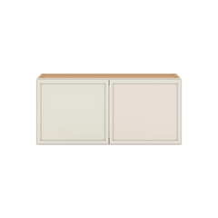 Modernform Cabinet Slim Dove White 33" W X 15" H X 12" D Double Door Wall Cabinet