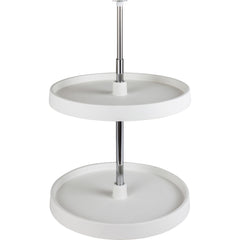 24" Round Two-Shelf Plastic Lazy Susan Set