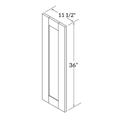 Wall decorative door WDD1236 Alpina White LessCare 12 in. width 36 in. height - Kitchen Cabinets