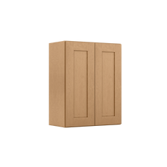 Wall Kitchen Cabinet W2430 Shaker Toffee LessCare 24 in. width 30 in. height 12 in. depth - Kitchen Cabinets