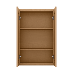 Wall Kitchen Cabinet W2436 Shaker Toffee LessCare 24 in. width 36 in. height 12 in. depth - Kitchen Cabinets