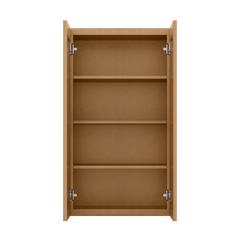 Wall Kitchen Cabinet W2442 Shaker Toffee LessCare 24 in. width 42 in. height 12 in. depth - Kitchen Cabinets