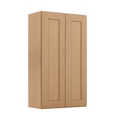 Wall Kitchen Cabinet W2442 Shaker Toffee LessCare 24 in. width 42 in. height 12 in. depth - Kitchen Cabinets