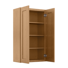 Wall Kitchen Cabinet W2442 Shaker Toffee LessCare 24 in. width 42 in. height 12 in. depth - Kitchen Cabinets