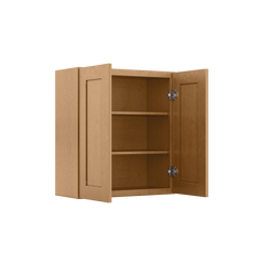 Wall Kitchen Cabinet W2730 Shaker Toffee LessCare 27 in. width 30 in. height 12 in. depth - Kitchen Cabinets