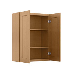 Wall Kitchen Cabinet W2736 Shaker Toffee LessCare 27 in. width 36 in. height 12 in. depth - Kitchen Cabinets