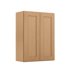 Wall Kitchen Cabinet W2736 Shaker Toffee LessCare 27 in. width 36 in. height 12 in. depth - Kitchen Cabinets