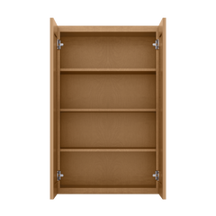 Wall Kitchen Cabinet W2742 Shaker Toffee LessCare 27 in. width 42 in. height 12 in. depth - Kitchen Cabinets