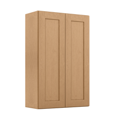 Wall Kitchen Cabinet W2742 Shaker Toffee LessCare 27 in. width 42 in. height 12 in. depth - Kitchen Cabinets