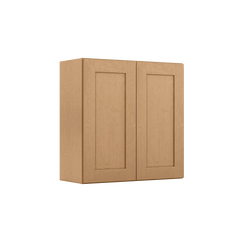 Wall Kitchen Cabinet W3030 Shaker Toffee LessCare 30 in. width 30 in. height 12 in. depth - Kitchen Cabinets