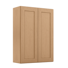 Wall Kitchen Cabinet W3042 Shaker Toffee LessCare 30 in. width 42 in. height 12 in. depth - Kitchen Cabinets