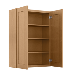 Wall Kitchen Cabinet W3042 Shaker Toffee LessCare 30 in. width 42 in. height 12 in. depth - Kitchen Cabinets