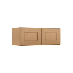 Wall Kitchen Cabinet W3312 Shaker Toffee LessCare 33 in. width 12 in. height 12 in. depth - Kitchen Cabinets