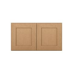 Wall Kitchen Cabinet W3318 Shaker Toffee LessCare 33 in. width 18 in. height 12 in. depth - Kitchen Cabinets