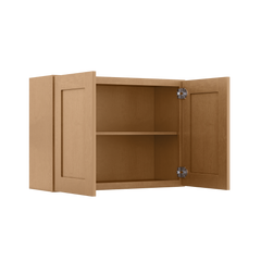 Wall Kitchen Cabinet W3324 Shaker Toffee LessCare 33 in. width 24 in. height 12 in. depth - Kitchen Cabinets