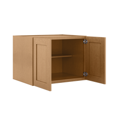 Wall Kitchen Cabinet W332424 Shaker Toffee LessCare 33 in. width 24 in. height 24 in. depth - Kitchen Cabinets