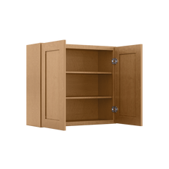 Wall Kitchen Cabinet W3330 Shaker Toffee LessCare 33 in. width 30 in. height 12 in. depth - Kitchen Cabinets