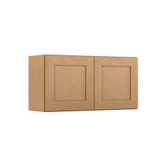 Wall Kitchen Cabinet W3618 Shaker Toffee LessCare 36 in. width 18 in. height 12 in. depth - Kitchen Cabinets