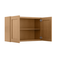 Wall Kitchen Cabinet W3624 Shaker Toffee LessCare 36 in. width 24 in. height 12 in. depth - Kitchen Cabinets