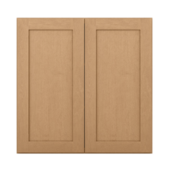 Wall Kitchen Cabinet W3636 Shaker Toffee LessCare 36 in. width 36 in. height 12 in. depth - Kitchen Cabinets